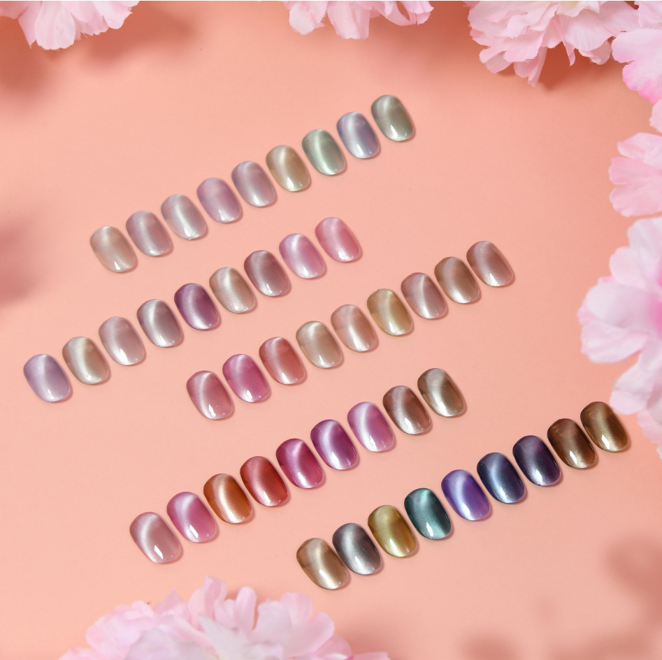 Deroi 45colors High Quality Moonlightl Cat Eye Nail Gel Slick Magnetic UV Nail Gel Private Label Wholesale HEMA Free TPO Free