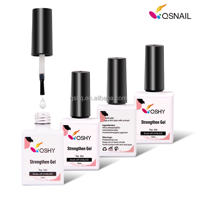Private Label 12ml Self Leveling Reinforce Gel Nail Strengthener Repair Weak Nails Soak Off UV LED Reinforcement Gel Polish