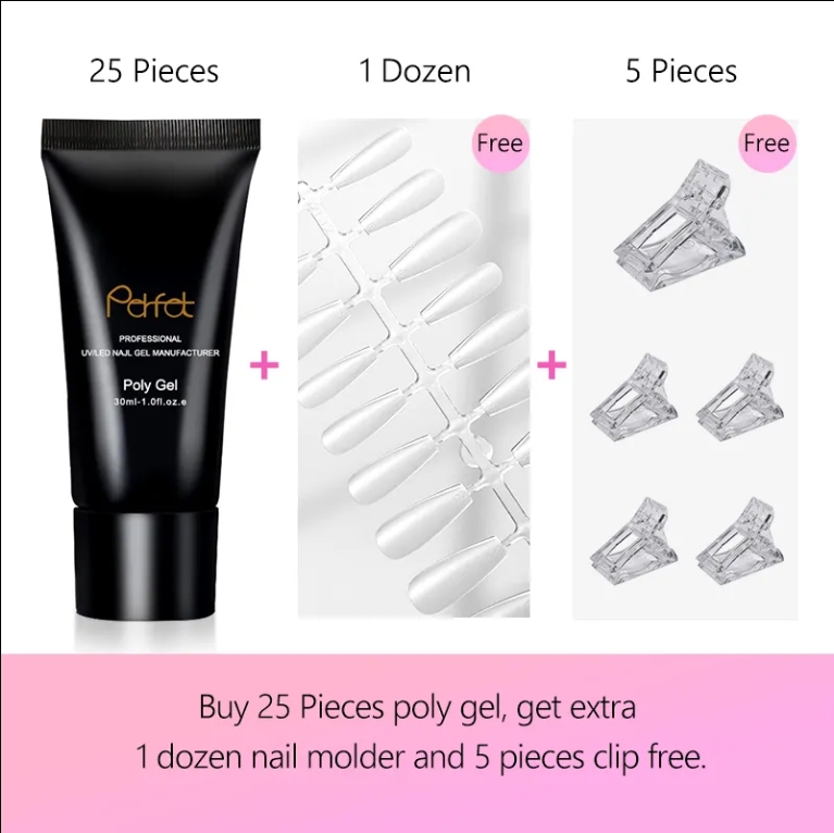 Gel Nail Products Nails Extensions UV/LED Soak off MSDS HEMA FREE Nail Polish Non Toxic Poly in Tube Gel Polish