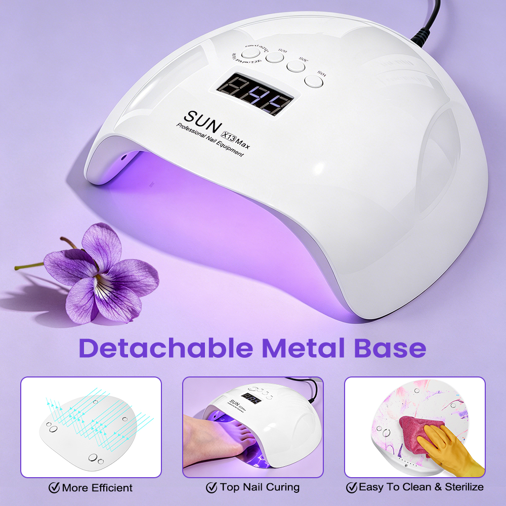High Power 76W LED Nail Lamp Professional UV Lamp for Drying Portable Table Lamp with High Quality OEM ODM Home Salon Use