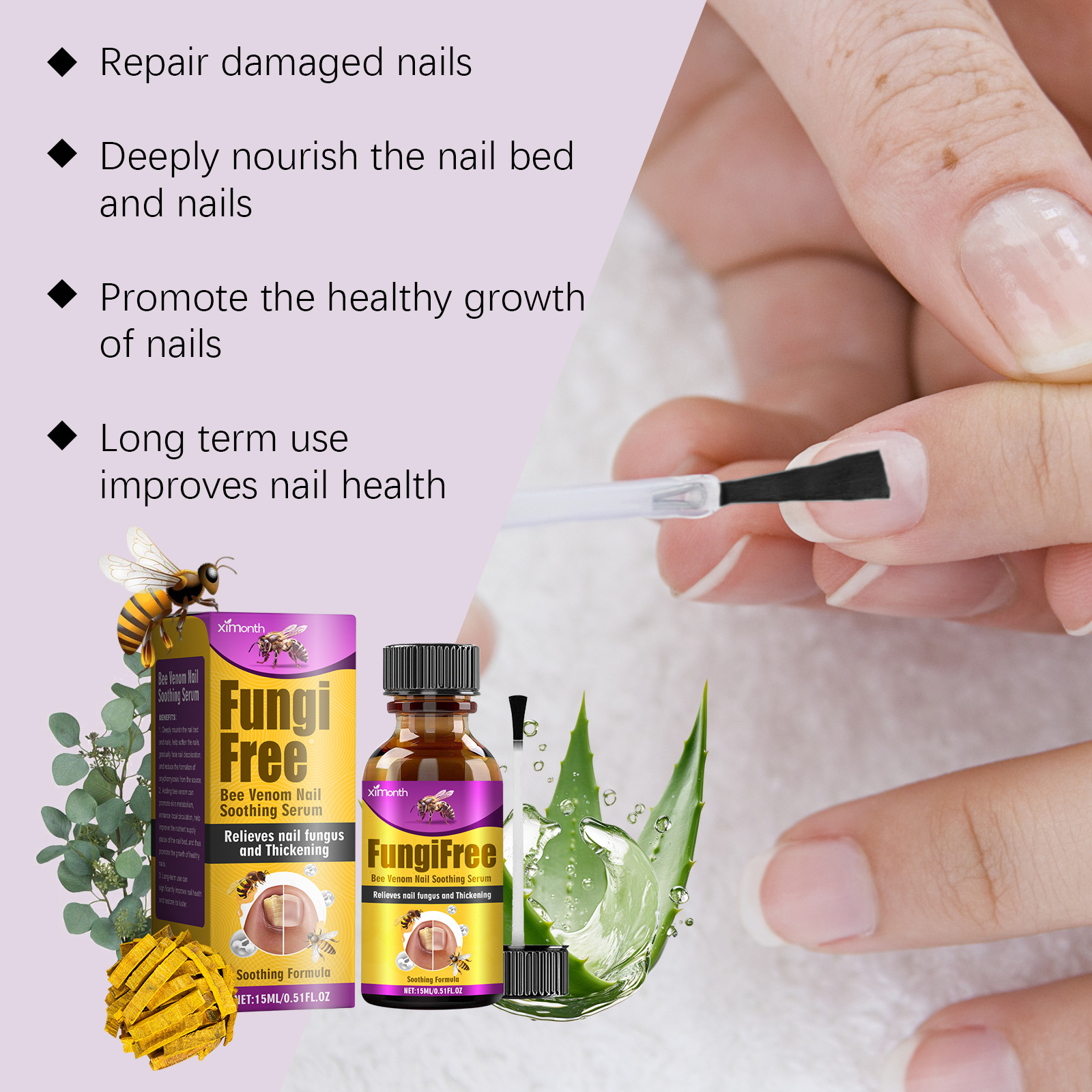 2025 Factory Direct Sale Natural Ingredient Nail Fungus Specialized Cleansing Repair Nutrient Liquid Foot Care