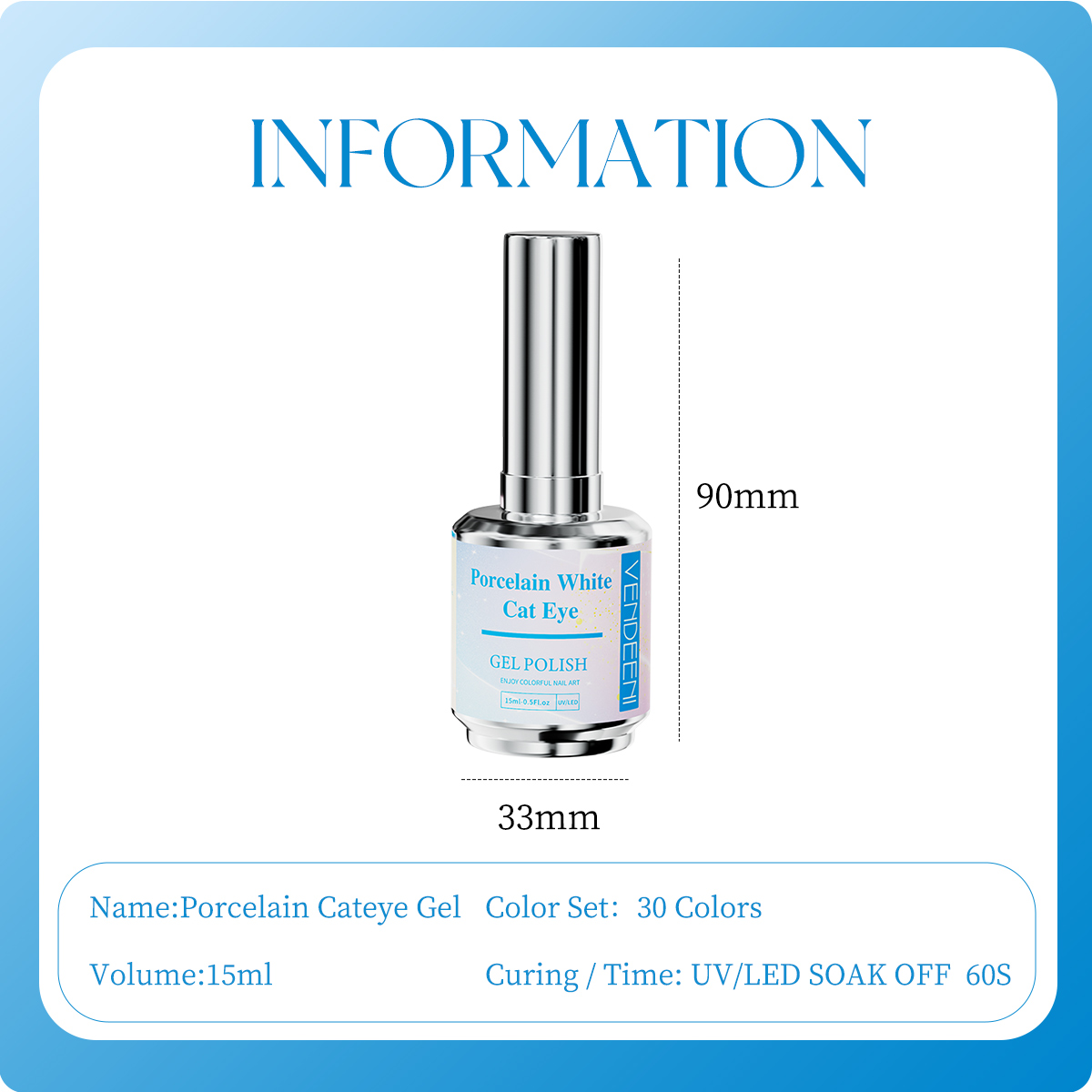 Moonlight cat Eye Gel Polish Nails Polish Hema Free Uv Gel Semi Cured Magnetic 9d Vernis Professional Gel Polish Custom logo