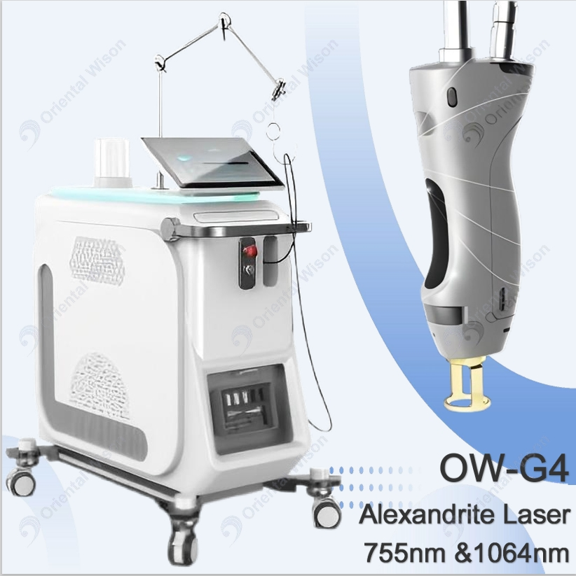 Cryogen Cooling Hair Removal 755nm Alexandrite Laser 1064nm Long Pulse Laser Nail Fungus Treatment for Salon Use