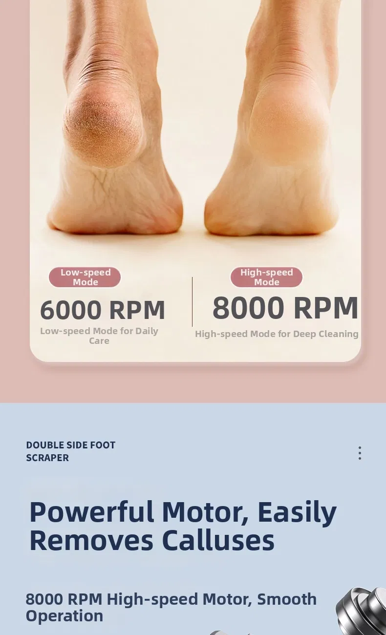 PG12 Rechargeable Electric Foot Dead Skin Exfoliator Care Pedicure Beauty Device