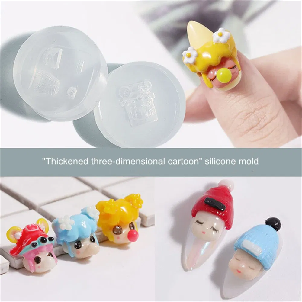 Popular Nail Art Design Silicone Mould, Manicure Plastic DIY Pattern Mold