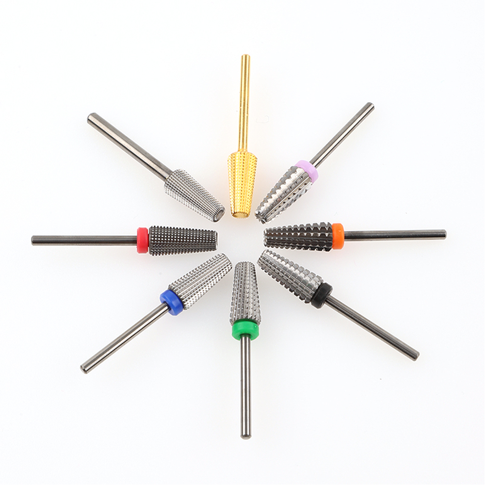 Multiple Accessories Removing Case Gel Nail Bits Case Portable 5 In 1Set Cuticle Carbide Nail Bits For Drills
