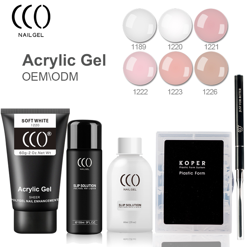 Free Sample Professional Private Label Soak Off Led Uv Nail Acrylic Gel Poly Gel Nail Polish For Nail Extension