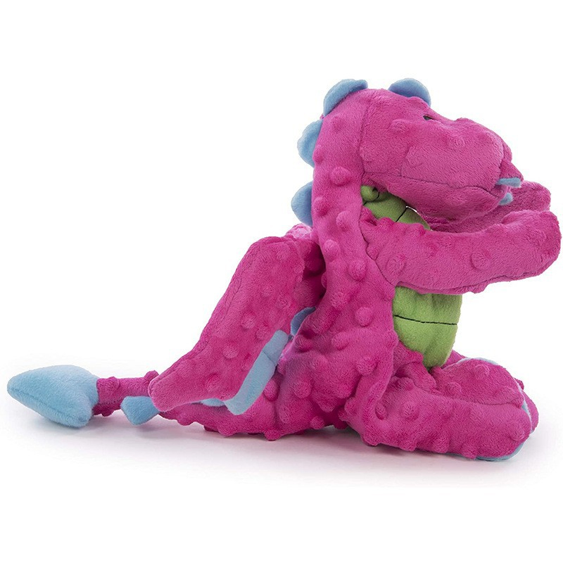 Juguete de peluche interactivo de limpieza de dragones para perros, suave, chirriante y masticable