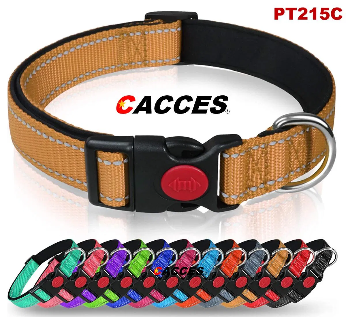 Collares para cachorros, collar reflectante para cachorros con doble seguridad, hebilla de liberación rápida, correa ajustable, collar de seguridad para mascotas para cachorros y gatos, arnés para el cuello de perros
