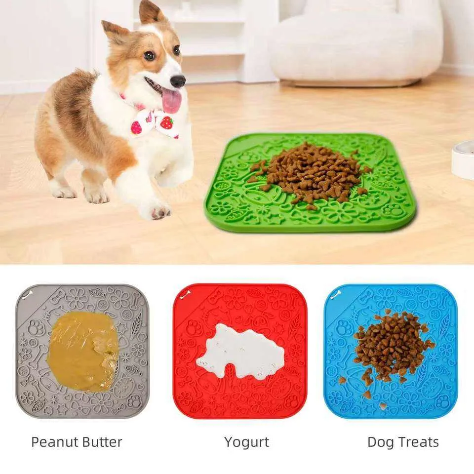 Perro baño ansiedad comida comedero lento