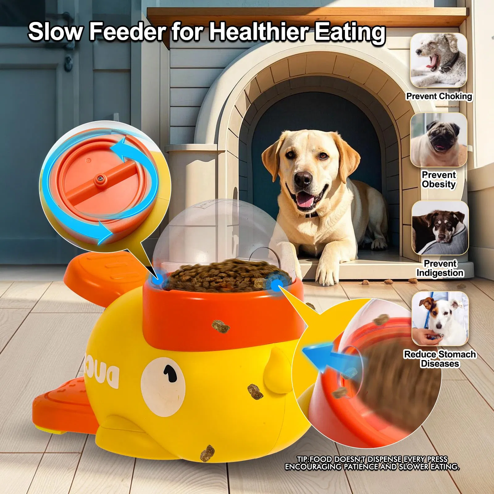 2-in-1 Juguete para perro interactivo dispensador de golosinas