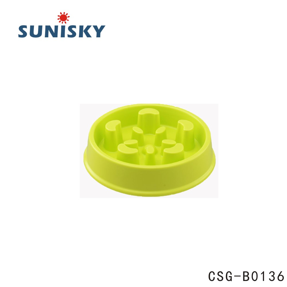Csg-B0136 Cuenco para perros resistente a masticar de plástico, duradero y de alimentación lenta