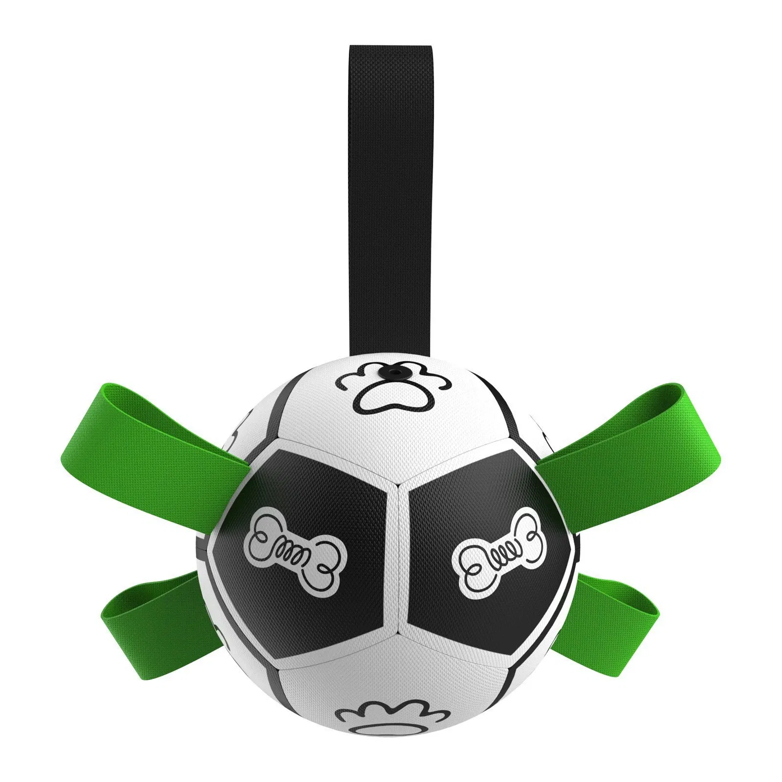 Venta al por mayor de fábrica pelota de fútbol resistente a mordeduras para mascotas, estilos de felpa con campanas, juguete interactivo de entrenamiento para perros, logo personalizado disponible