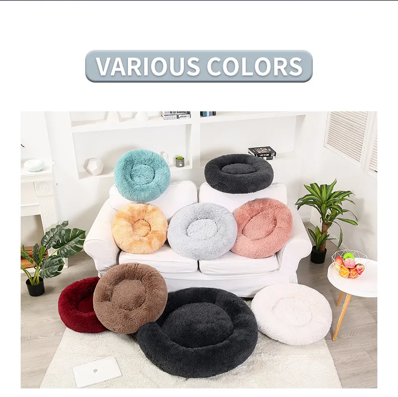 Cama para mascotas de felpa desmontable
