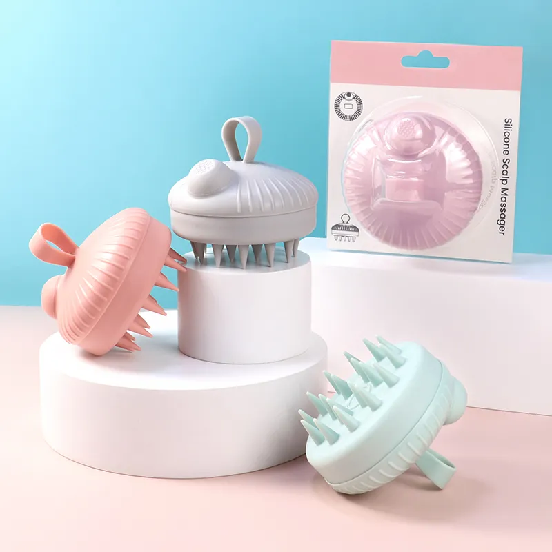 Cepillo de baño de silicona para mascotas, diseño de mano, tamaño personalizado, libre de BPA, para el cuidado de la piel, limpieza del cuero cabelludo, exfoliación, accesorio de baño para perros y gatos