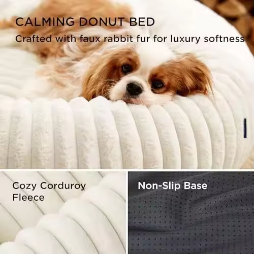 Cama para perros moderna y cómoda de invierno, cálida, con funda removible, de alta resistencia, en forma de tira recta y circular
