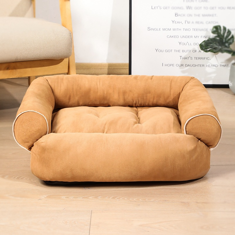 Cama para perros de sofá cuadrada de cuatro estaciones, cama cómoda para mascotas con diseño transpirable