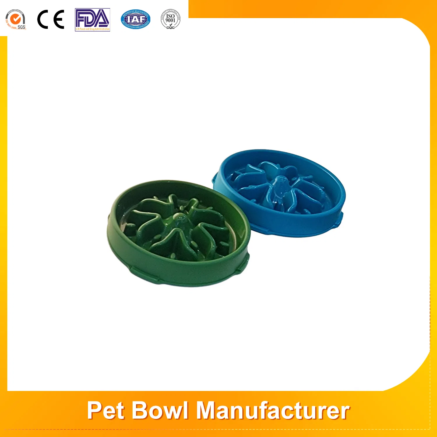 Cuencos para perros personalizados antideslizantes con ventosas, productos redondeados para evitar que los gatos y perros traguen rápidamente