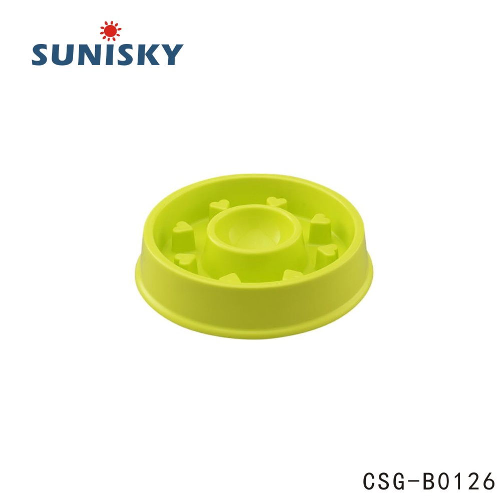 Csg-B0136 Cuenco para perros resistente a masticar de plástico, duradero y de alimentación lenta