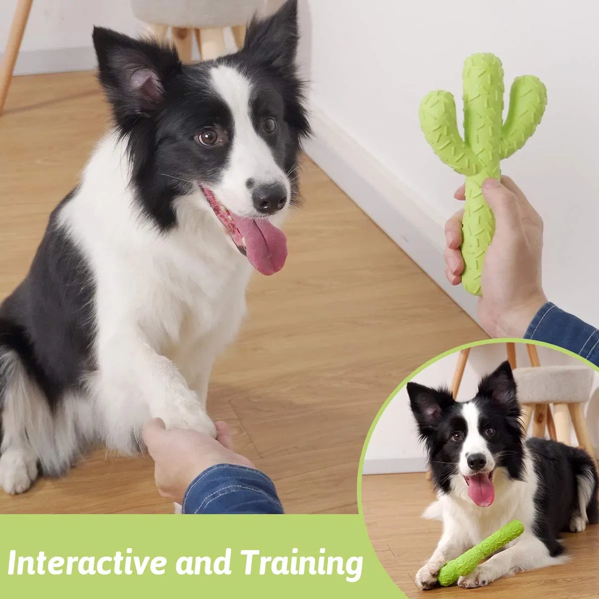 Juguetes para masticar perros, juguetes de goma duraderos para perros que mastican agresivamente, juguetes en forma de cactus resistentes para entrenamiento y limpieza dental, juguete interactivo para perros medianos y grandes