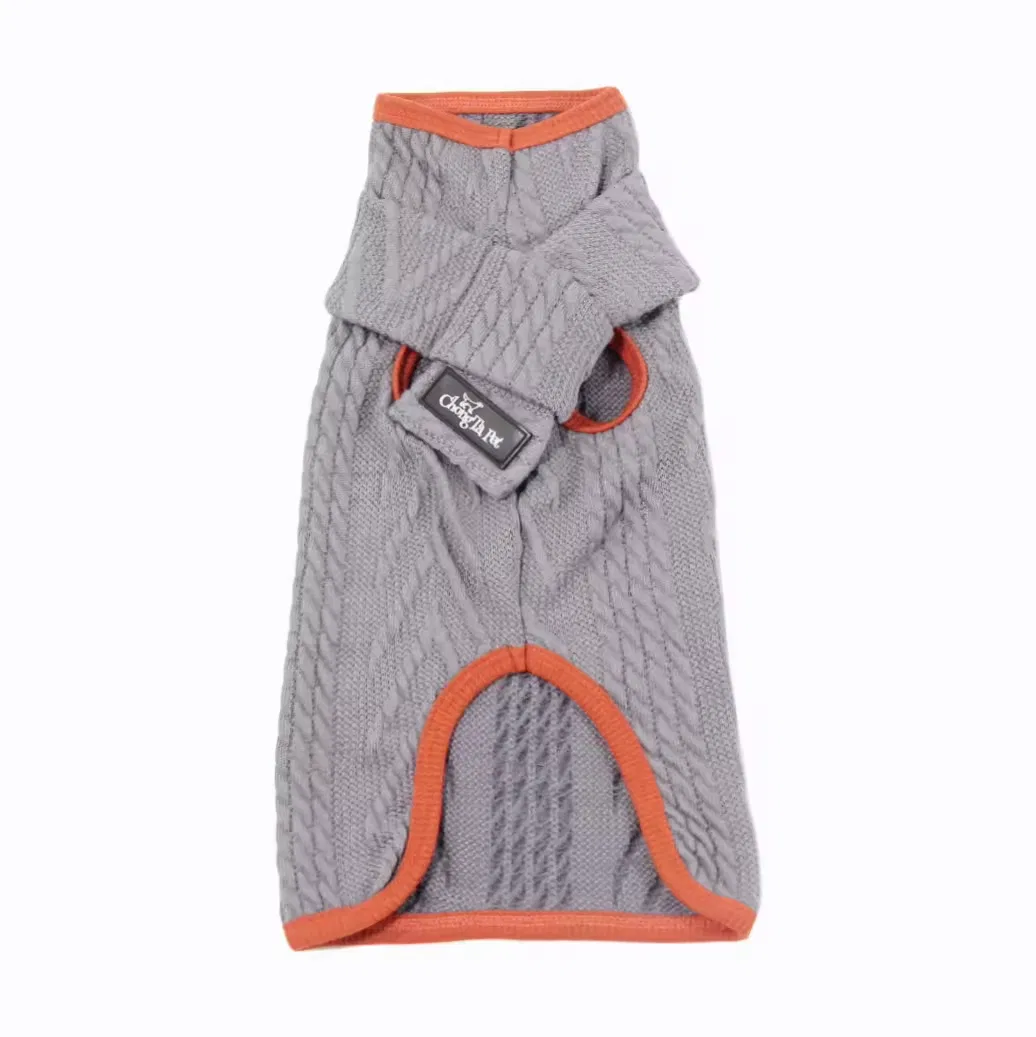 Suéter de punto retro casual para mascotas, atuendo de invierno y Navidad, ropa para perros pequeños al por mayor, ropa universal para corgis, multicolor