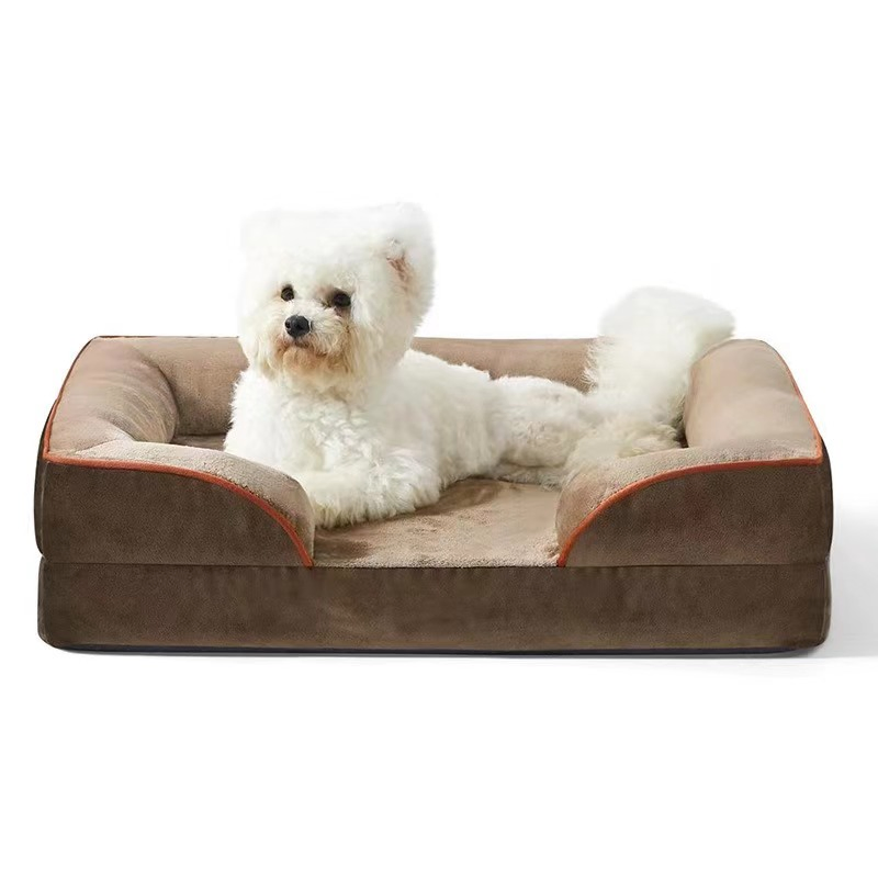 Cama sofá cómoda y lavable para mascotas, suave gato y perro