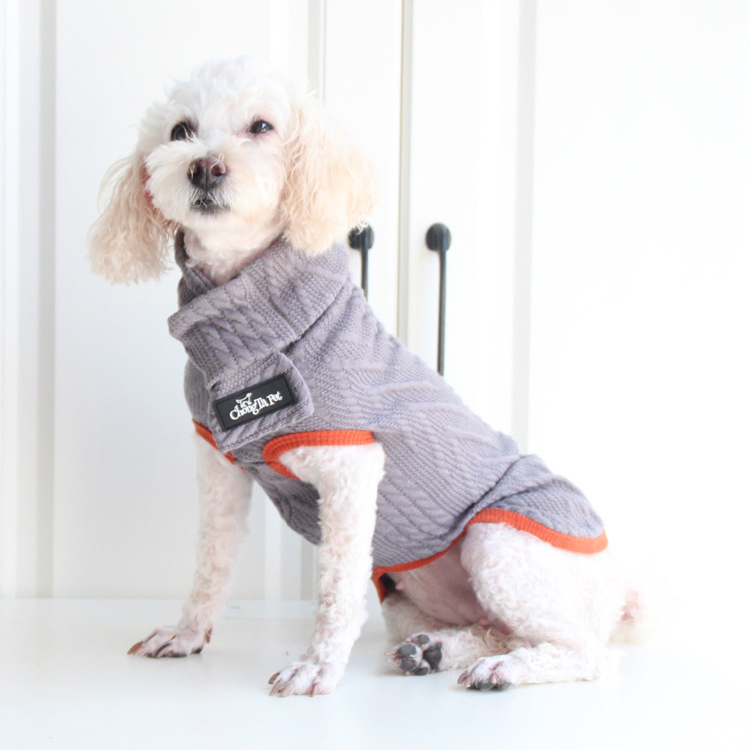 Suéter de punto retro casual para mascotas, atuendo de invierno y Navidad, ropa para perros pequeños al por mayor, ropa universal para corgis, multicolor