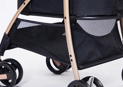 Bolsa de transporte para perros y gatos de tela Oxford con carrito de acero inoxidable