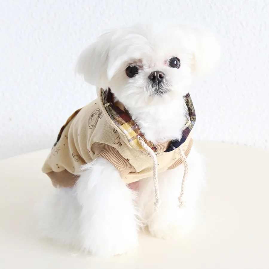 Diseño de ropa para mascotas lindas, ropa para cachorros, abrigo para perros, sudadera de algodón para mascotas, abrigo con estampado de perro