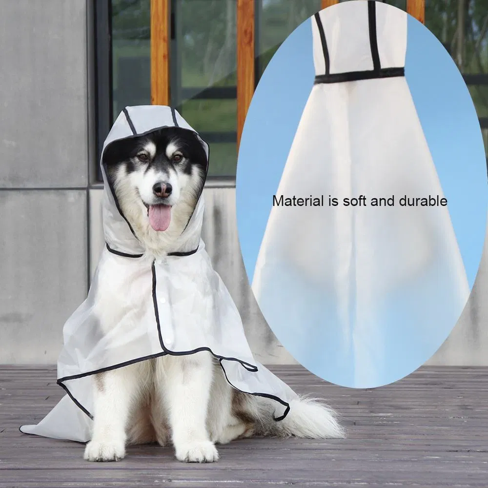 Suministros Personalizados Premium Gran Impermeable con Capucha Ropa para Perros Chubasquero Claro Productos para Mascotas