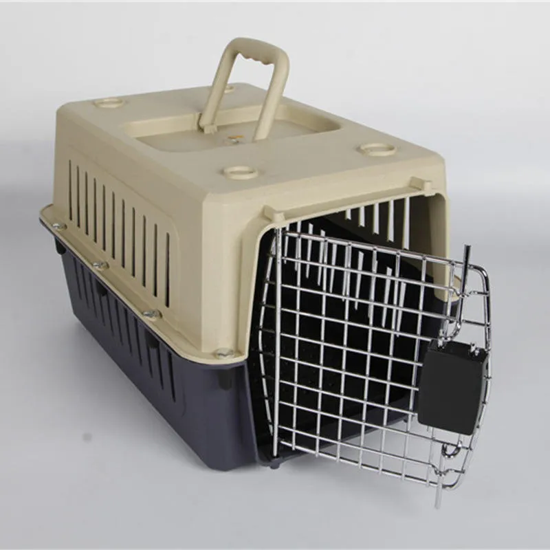 Casas Duraderas Gran Perro Exterior Viaje Transportadora Aire Aprobada Plástico Jaula para Perros
