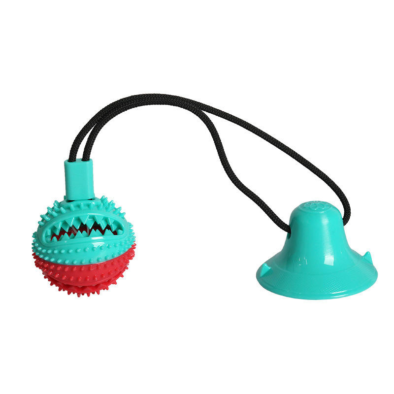 Juguete interactivo para perros con cuerda de succión, bola para masticar, juguete molar para mascotas
