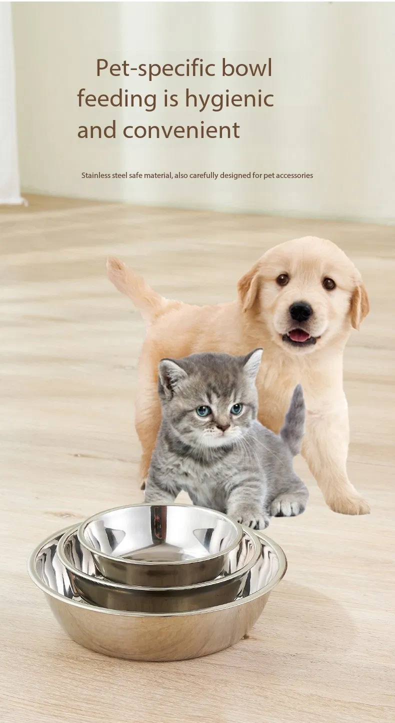 304 Dispensador de comida para perros de acero inoxidable, alimentador lento para mascotas