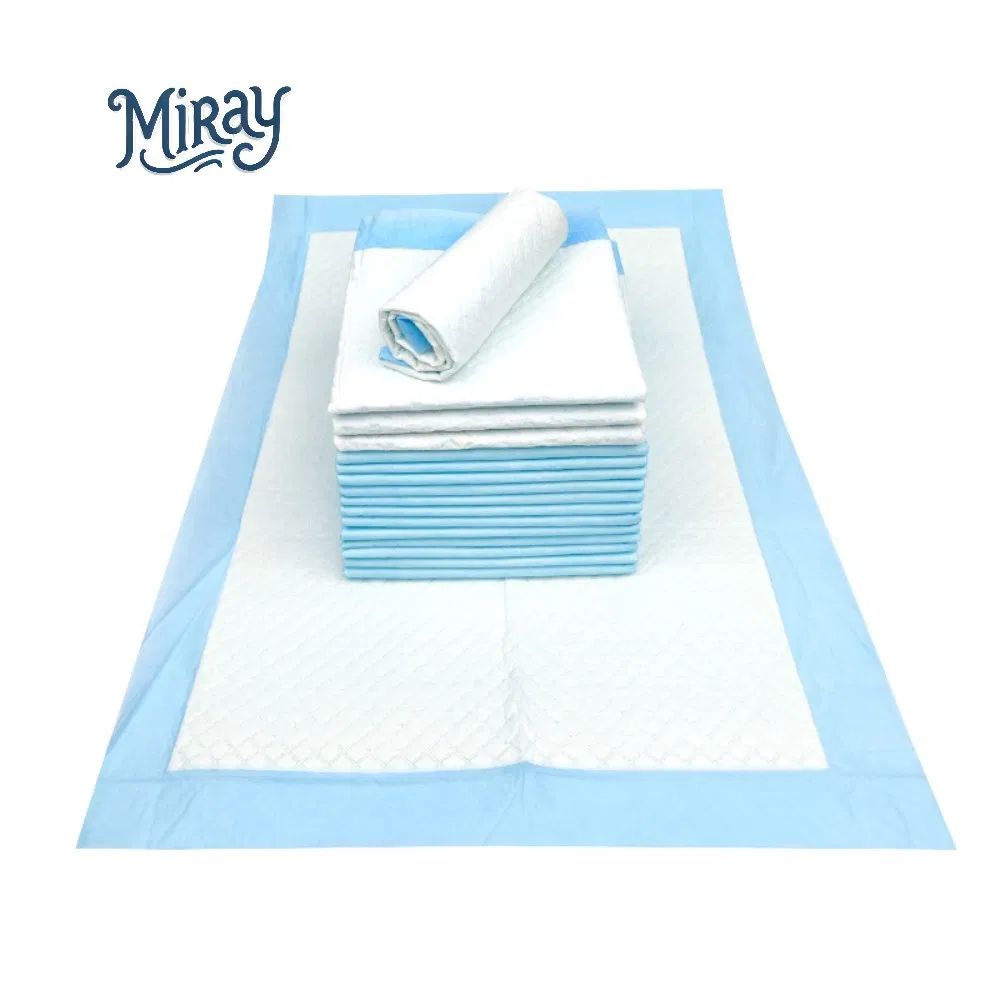 Venta directa de fábrica de cuidado de mascotas, extra grande, ecológico, desechable 100% de algodón 5 capa absorbente, almohadilla para orinar de perro, almohadillas de entrenamiento para cachorros