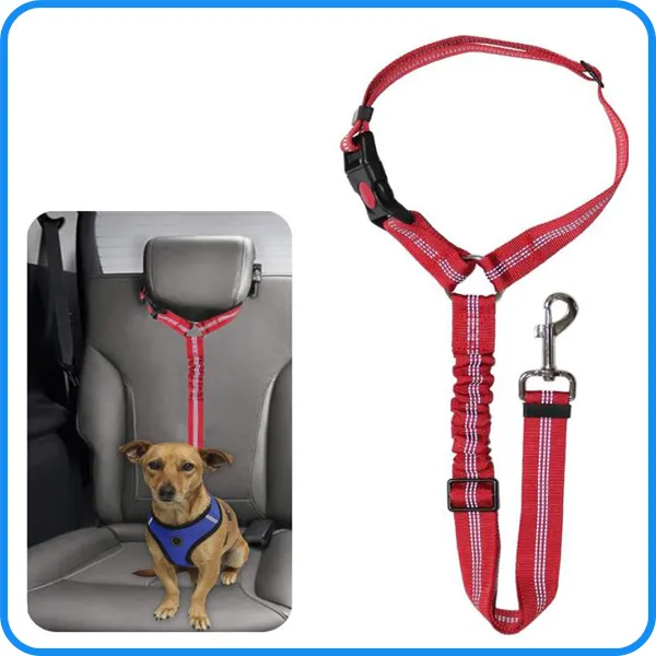 Cinturón de seguridad ajustable de nylon para mascotas de fábrica