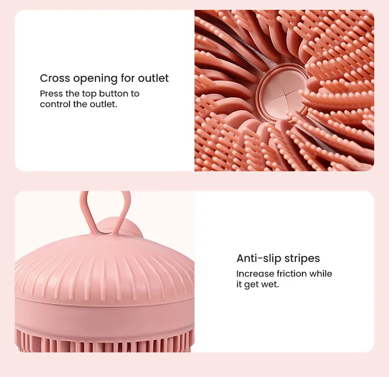 Cepillo de baño de silicona para mascotas, diseño de mano, tamaño personalizado, libre de BPA, para el cuidado de la piel, limpieza del cuero cabelludo, exfoliación, accesorio de baño para perros y gatos