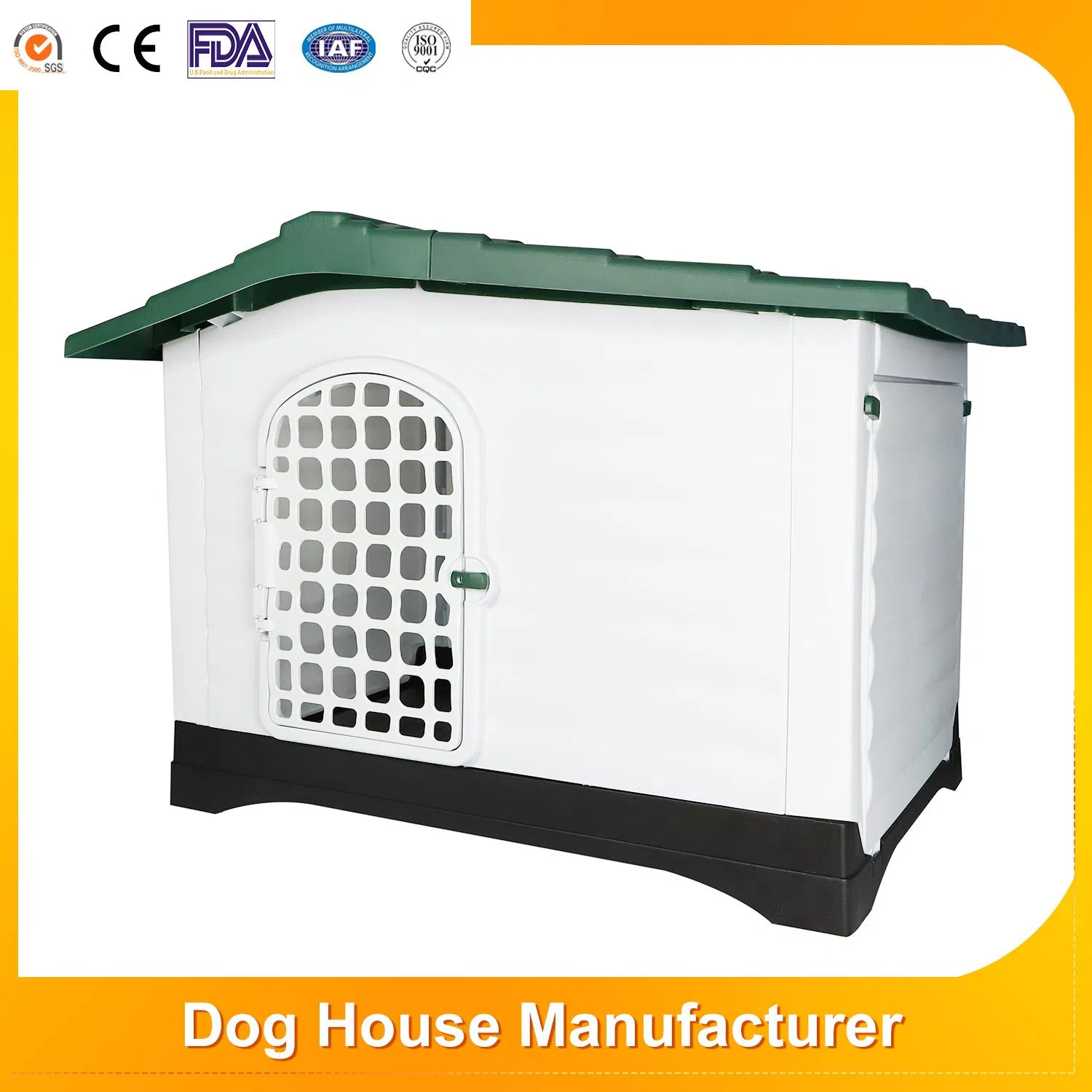 Casa de Viaje Deluxe Portátil para Gatos Fácil de Montar XL Casa PARA Perro Puerta Doble Casa de Plástico para Perros Grandes