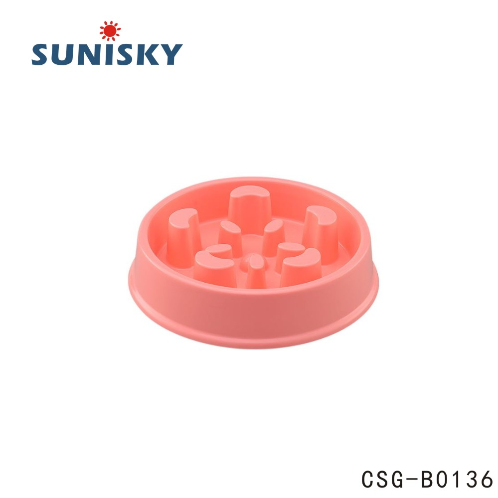 Csg-B0136 Cuenco para perros resistente a masticar de plástico, duradero y de alimentación lenta