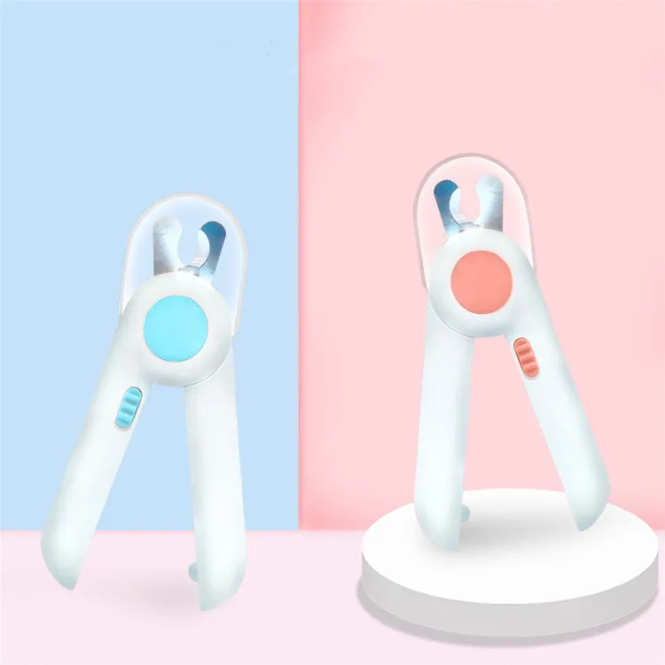 Cuidado de patas de gato mascota, cortauñas para perros con luz LED, tijeras cortadoras de uñas