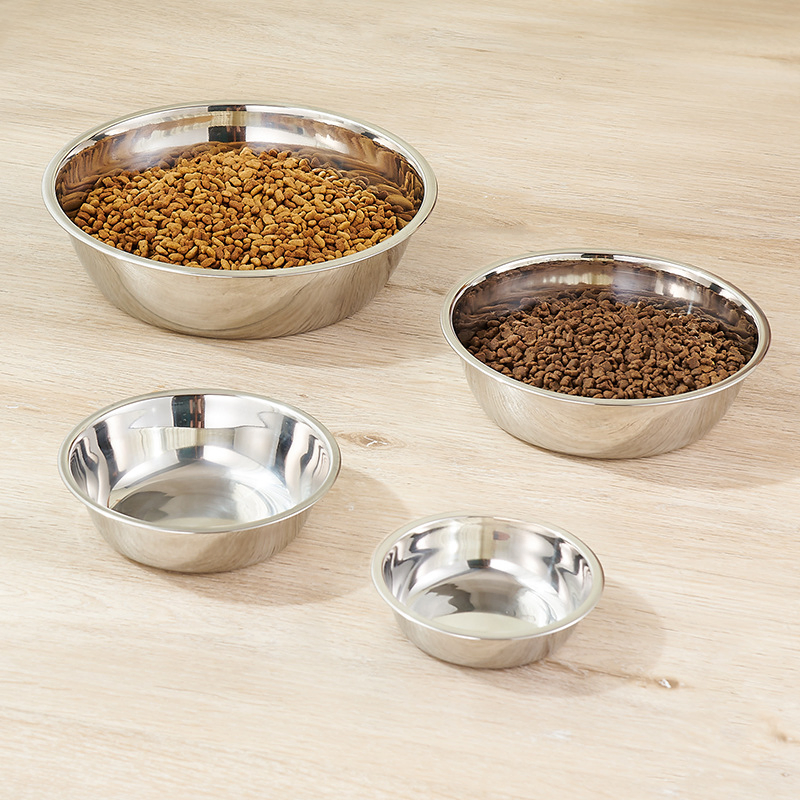 304 Dispensador de comida para perros de acero inoxidable, alimentador lento para mascotas