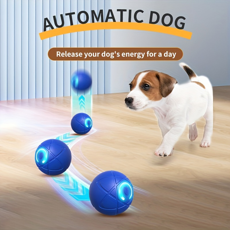 Juguete de pelota interactiva para perros que rebota y se recarga por USB
