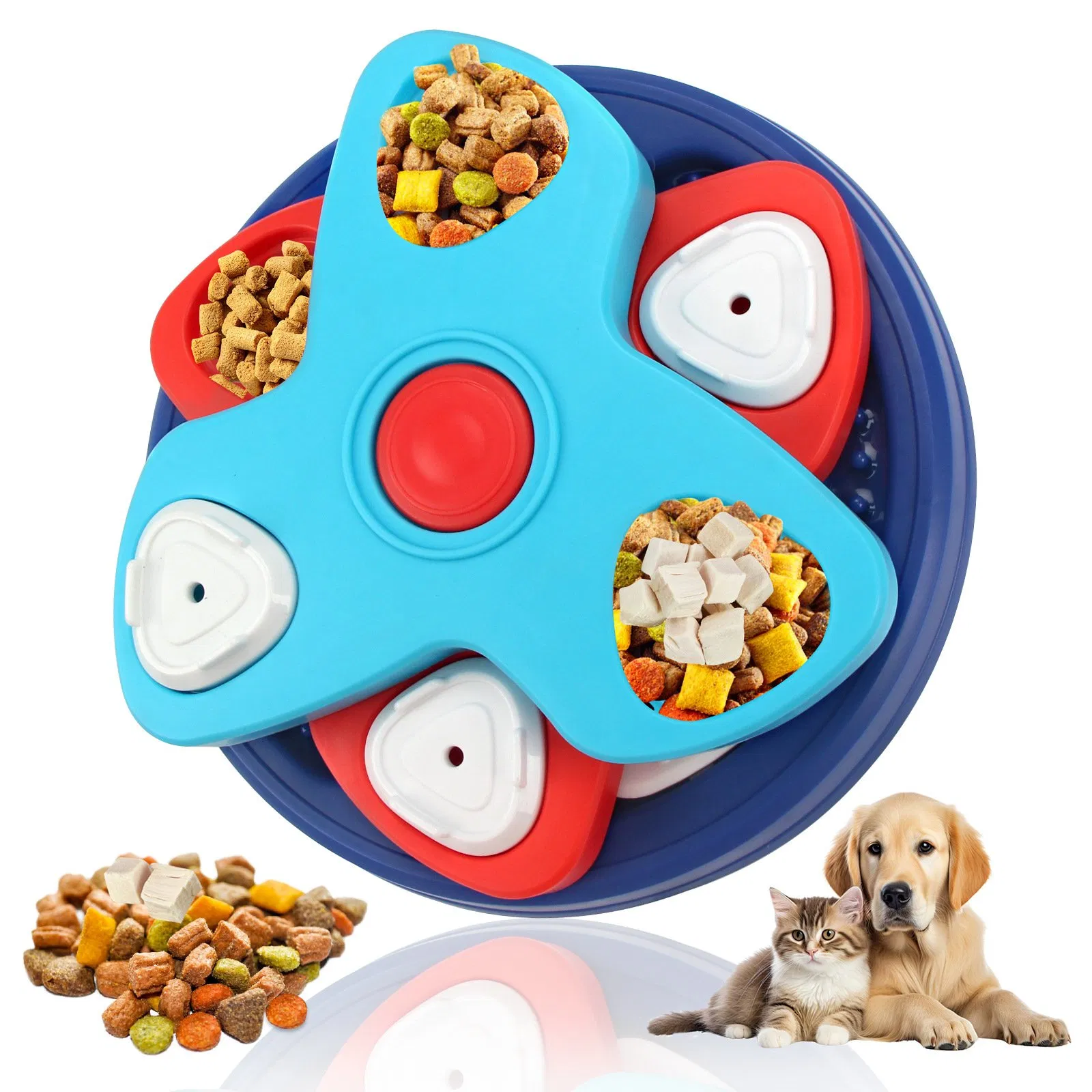 Bowl interactivo para mascotas que ralentiza la alimentación para una alimentación saludable del perro
