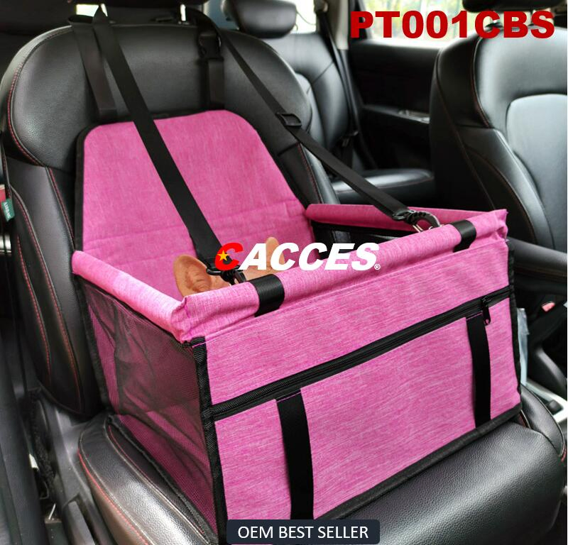 Funda de asiento para perro en el coche, impermeable, bolsa de transporte para perros con cinturón de seguridad para mascotas, jaula plegable y transpirable para perros y gatos, cama de asiento para perro en el coche, seguridad en los viajes