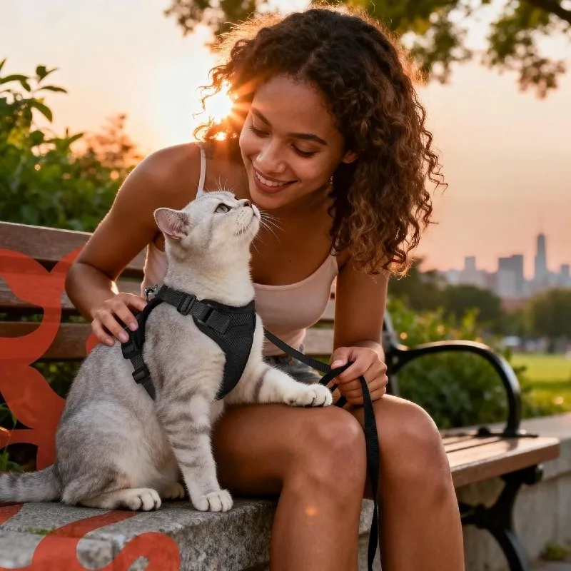 Arneses para gatos de todas las estaciones y cuerdas de salida, correas para el pecho de mascotas para aventuras al aire libre, nuevo arnés para mascotas