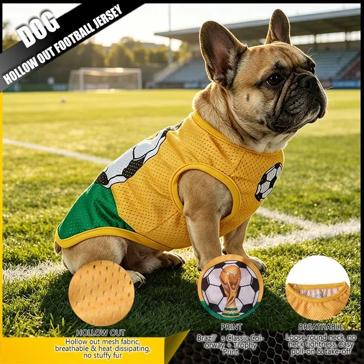 Camiseta de fútbol de moda para perros 7