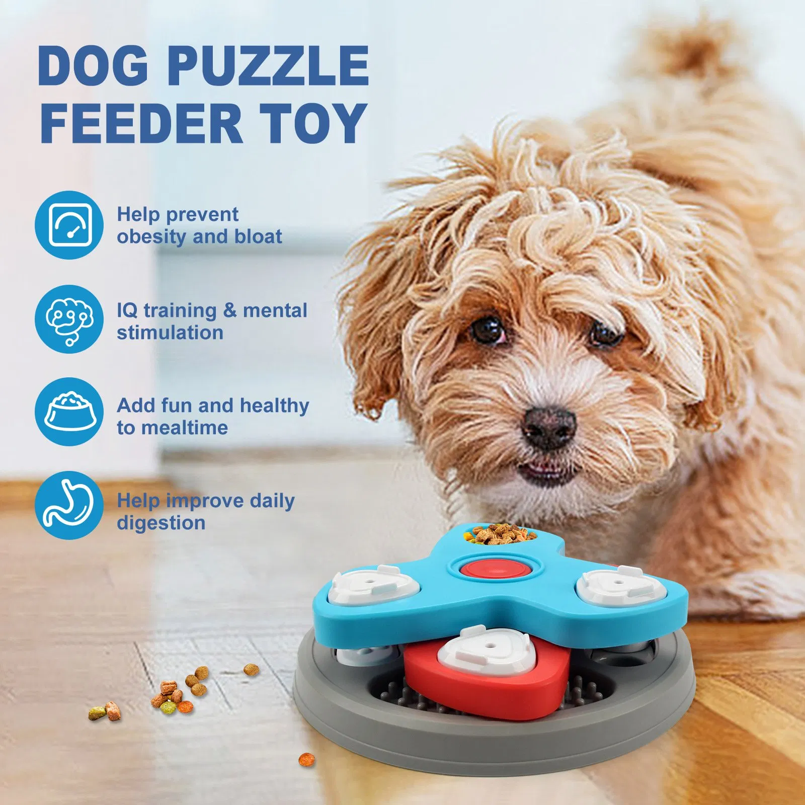 Bowl interactivo para mascotas que ralentiza la alimentación para una alimentación saludable del perro
