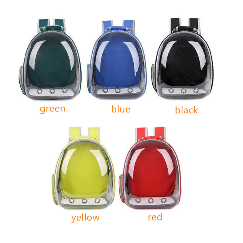 Mochila transportadora burbuja transparente para mascotas perros y gatos, bolsa transpirable