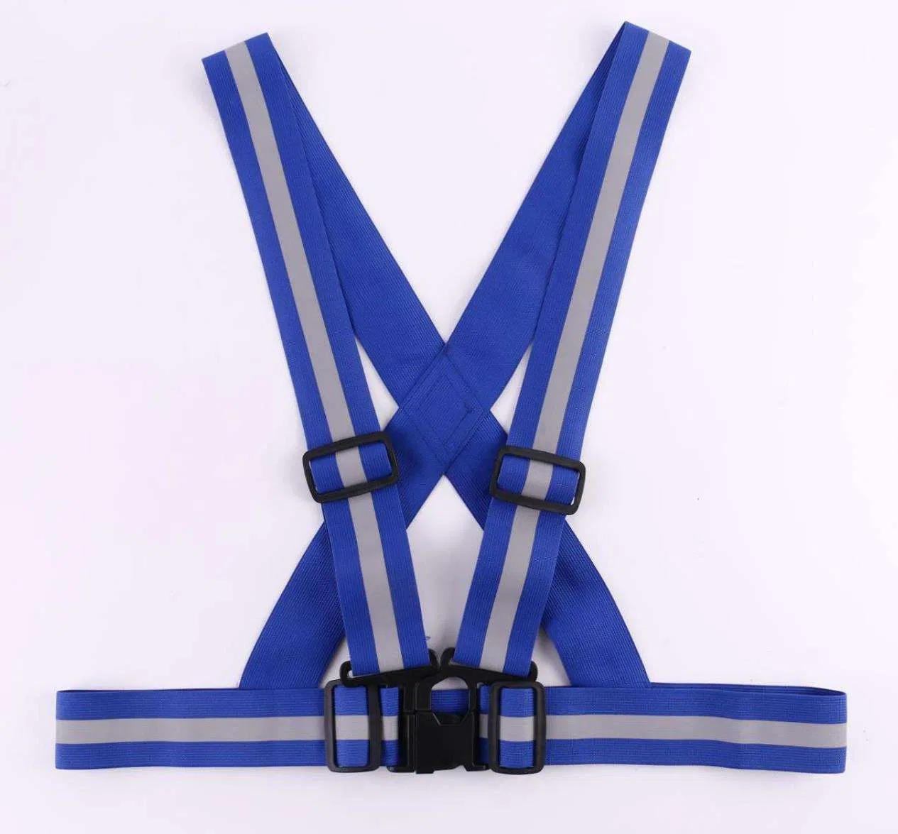 Chaleco de seguridad ajustable alto con visibilidad reflectante y franjas, correas reflectantes -RS01