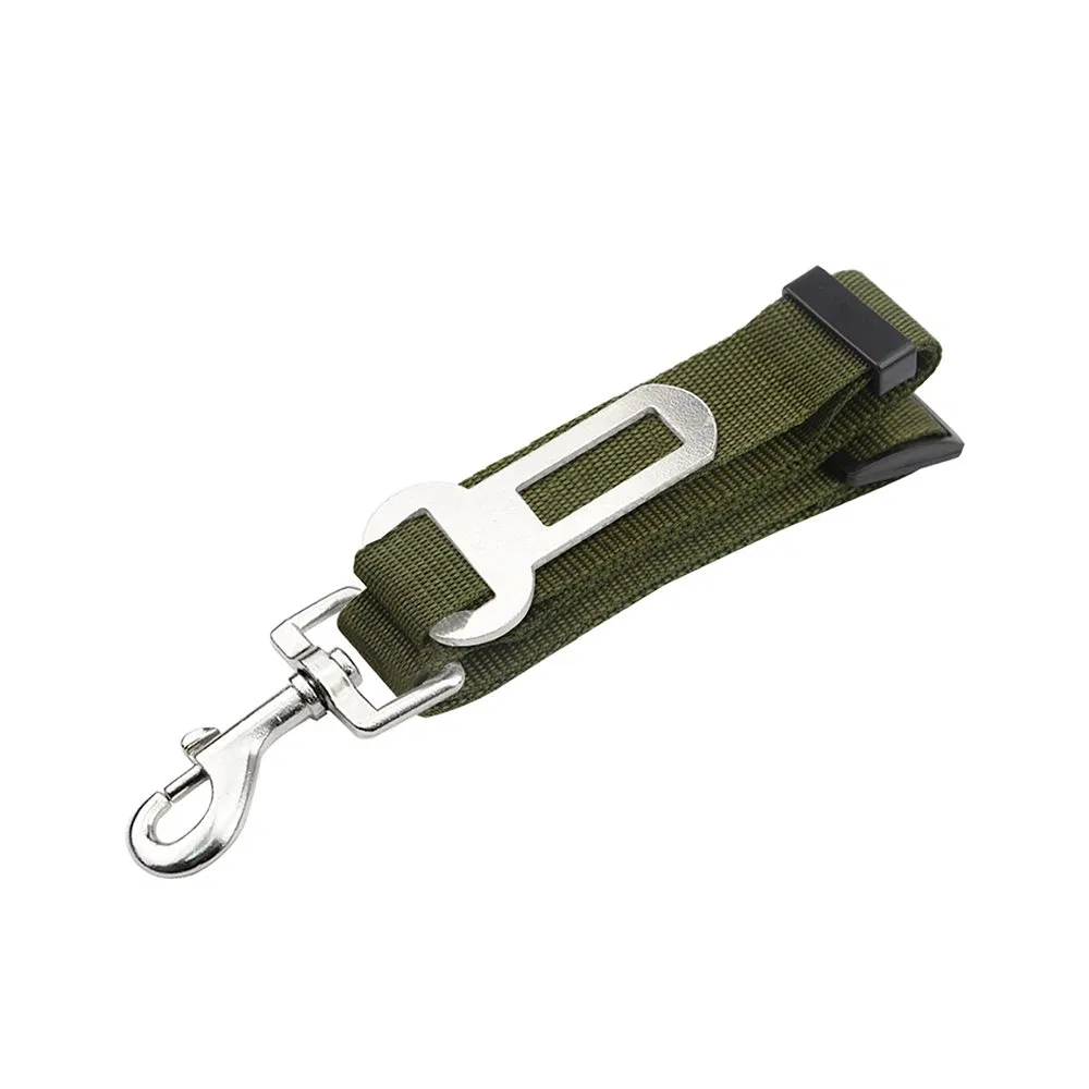 Correa de seguridad para mascotas de nylon colorido personalizada y de alta resistencia para automóvil, ideal para viajar al aire libre con perros, fácil de controlar