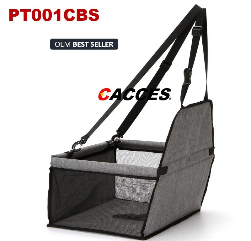 Asiento de coche para perros estable, asiento robusto para perros, asiento para cachorros en el coche para perros de tamaño pequeño a mediano, marcos reforzados, cinturones de seguridad, asiento de coche impermeable para mascotas para el asiento trasero y delantero